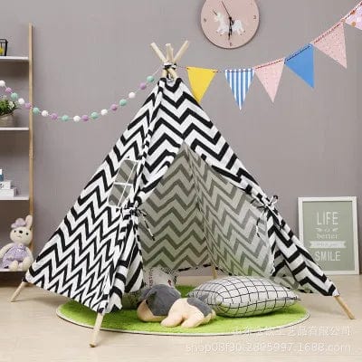 Children's Tent Teepee Tent For Kids Portable Tipi Infantil House For Children Cabana Kids Tents Decoration Carpet LED Lights