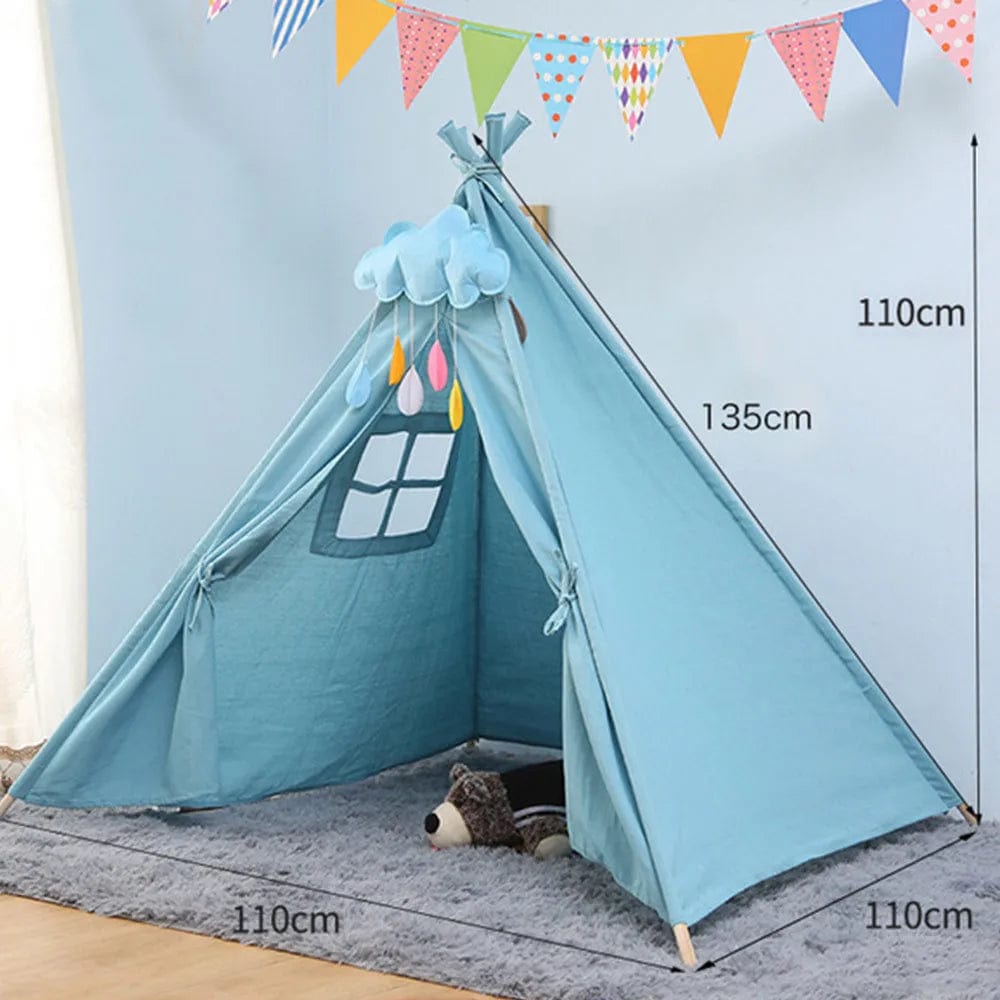 Children's Tent Teepee Tent For Kids Portable Tipi Infantil House For Children Cabana Kids Tents Decoration Carpet LED Lights