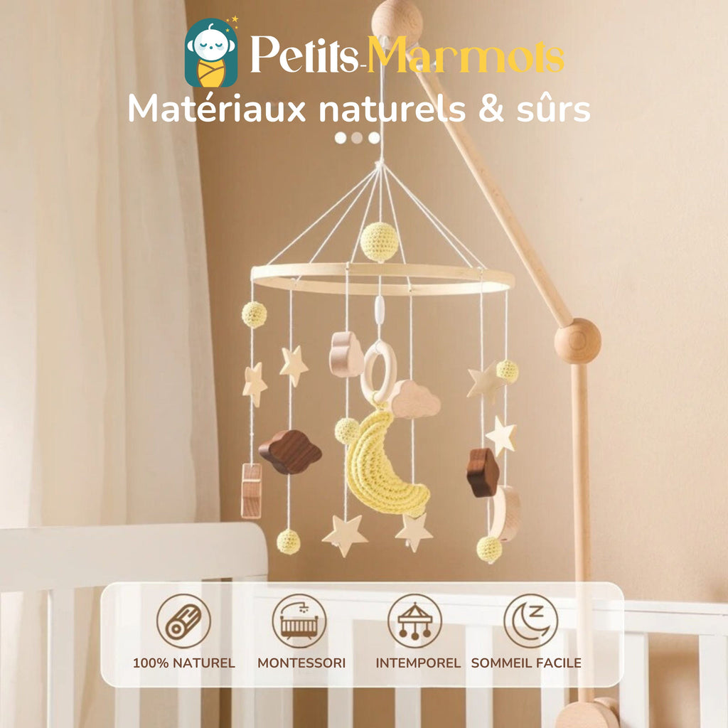 Mobile bébé | Galaxy en bois