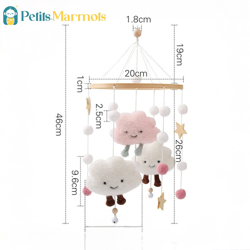 Mobile bébé | Nuage Rose